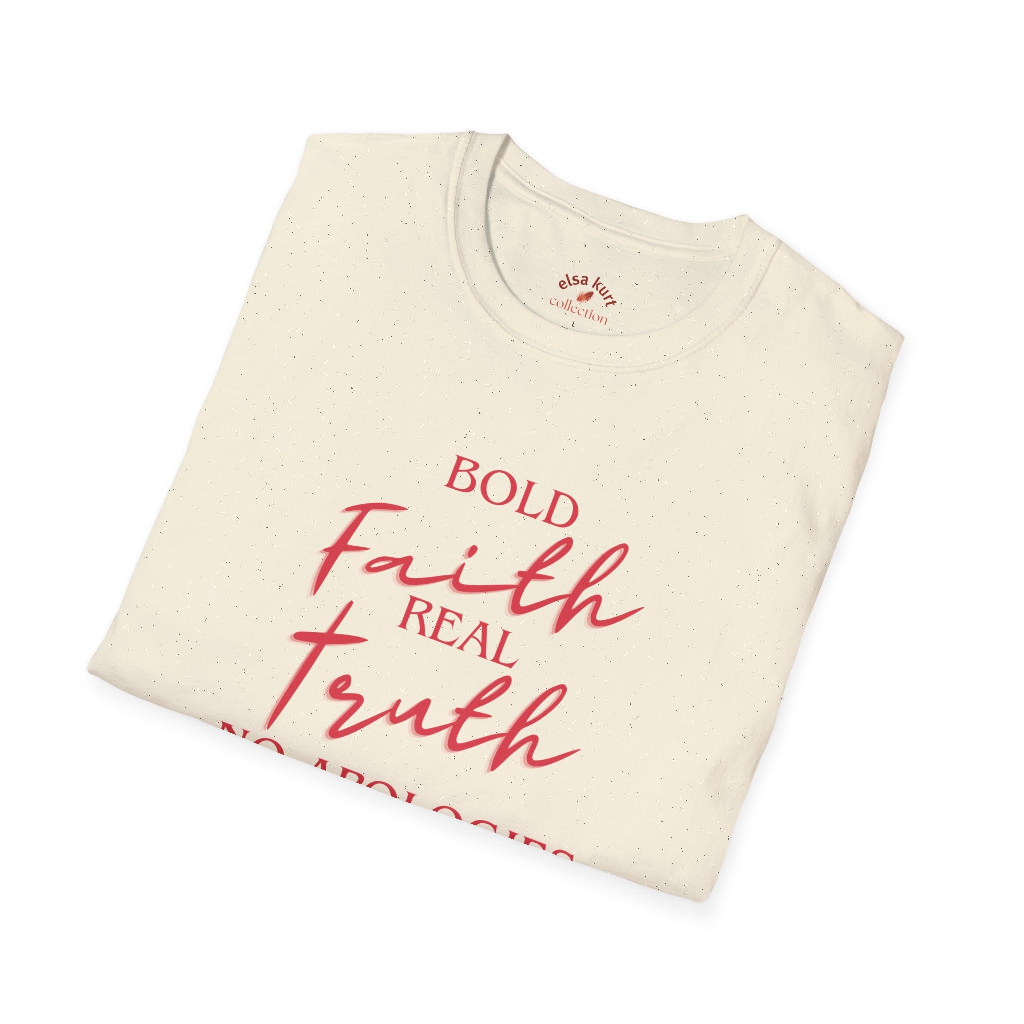 Faith Tee — “Bold Faith, Real Truth, No Apologies” Inspirational Christian T-Shirt
