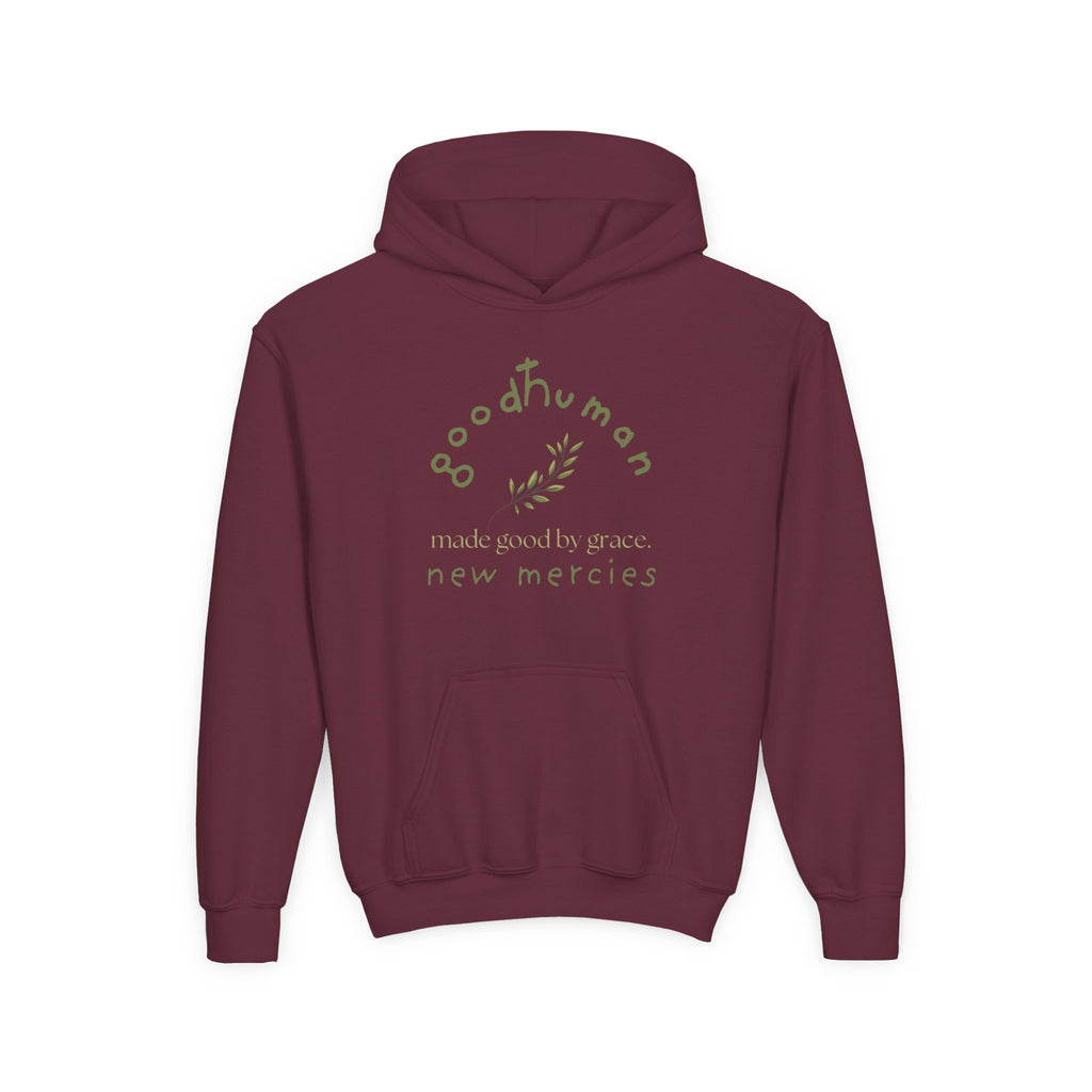 goodHuman Youth Hooded Sweatshirt - Inspirational Gift, Perfect for Everyday Wear, Spring & Fall Style, Comfort & Style
