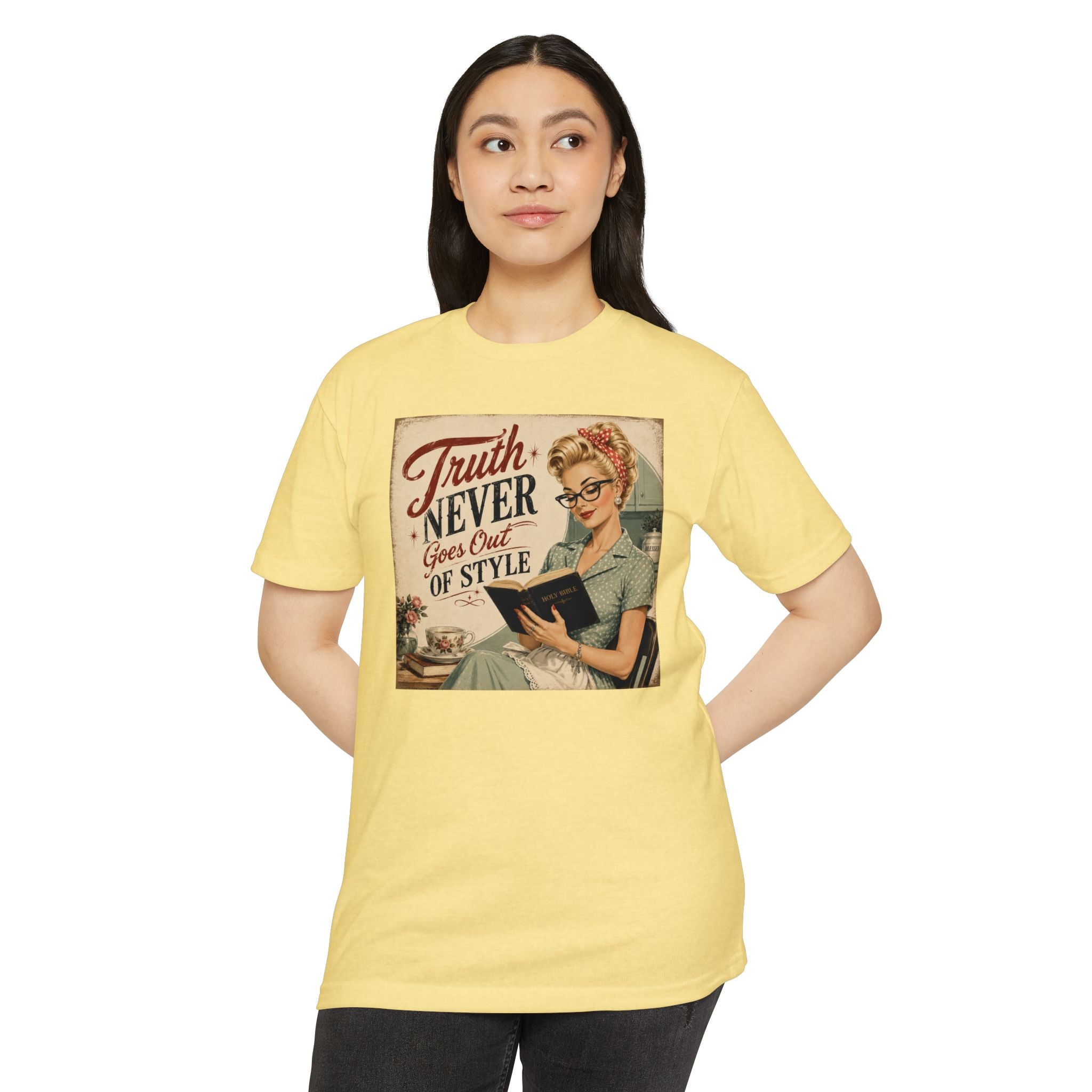 Retro Housewife T-Shirt - "Truth Never Goes Out of Style" Vintage Graphic Tee