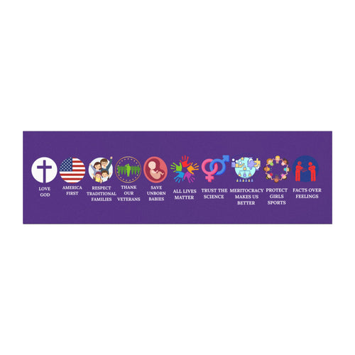 Conservative Values Car Magnets: Purple