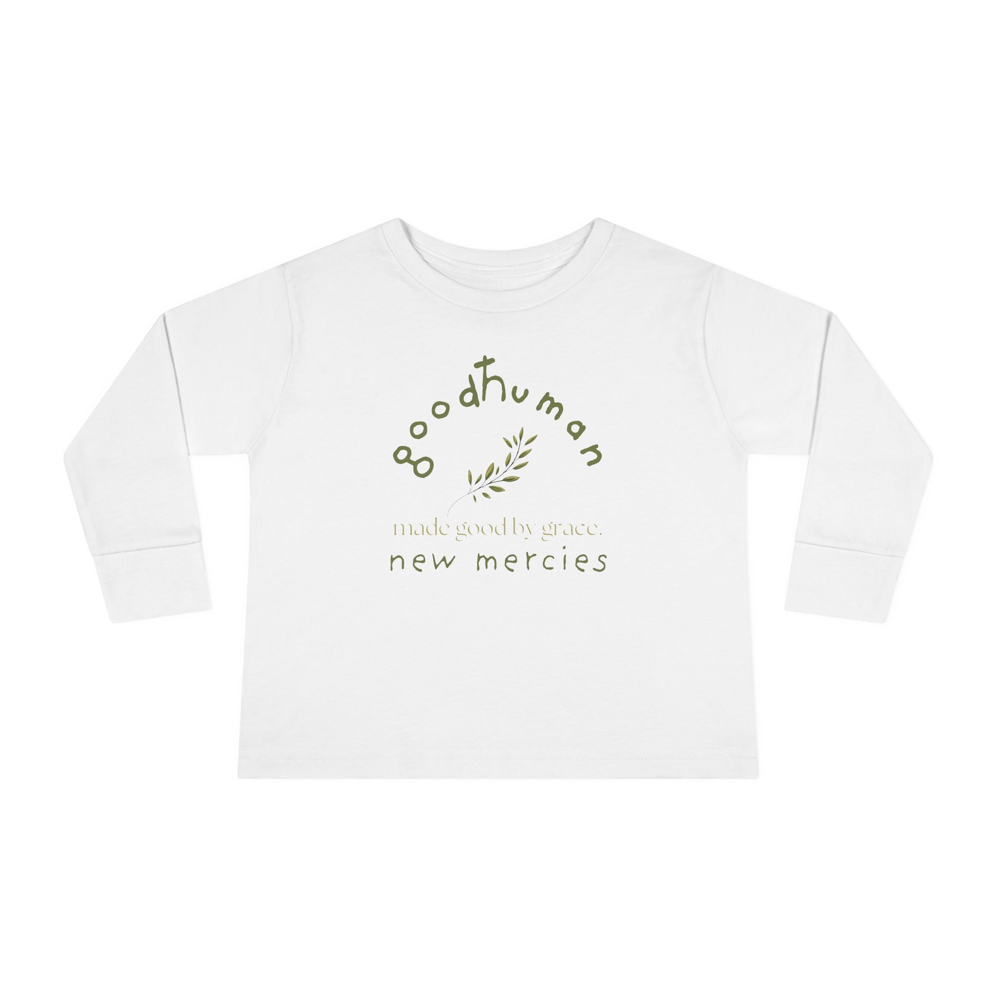Toddler Long Sleeve Tee - Good Human Design, Eco-Friendly Kids Shirt, Gift for Toddlers, Baby Shower, Birthday